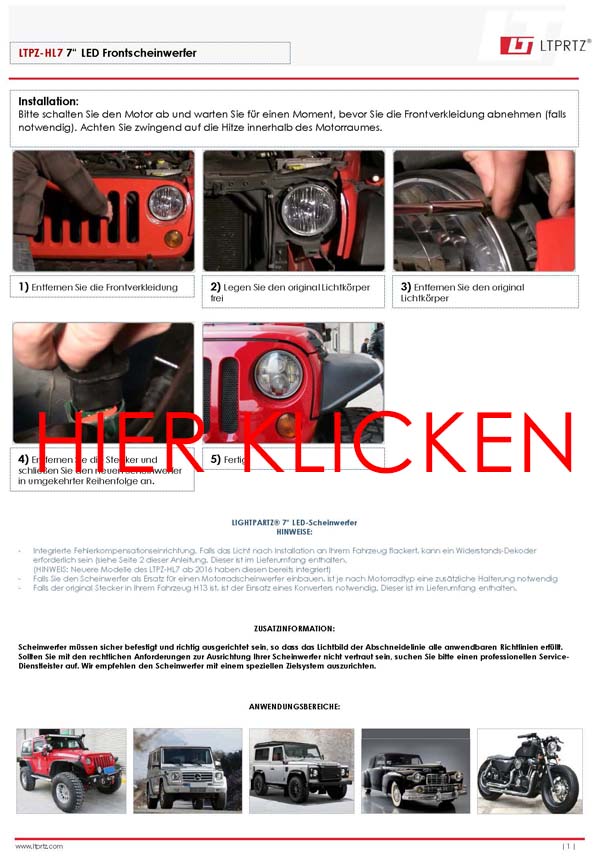 Katalog LED Fernscheinwerfer mit Zulassung - Online Shop - Ullstein  Concepts GmbH