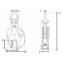 delta vertical lifting clamp with swivel eye 0.50t-5.00t