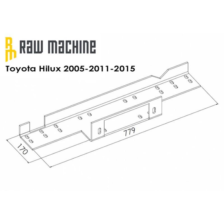 Seilwinden Anbausatz Toyota Hilux 2005-2011-2015