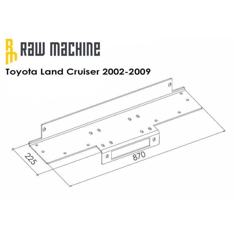 Seilwinden Anbausatz Toyota Land Cruiser 120 2002-2009