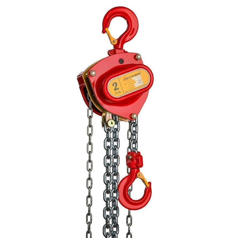 delta red spur gear block and tackle 1 t with 6 m lifting height