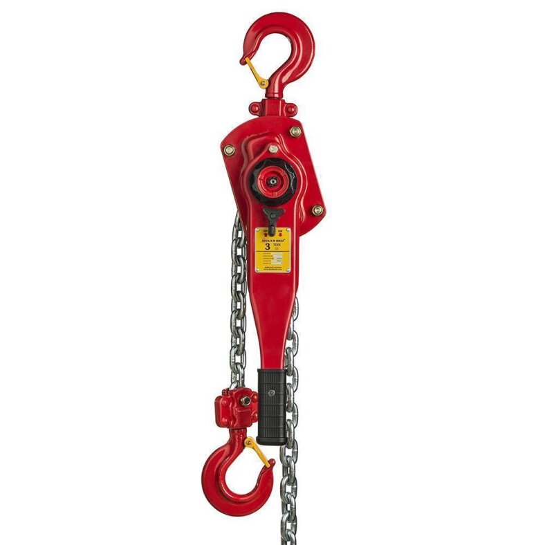 delta red premium lever hoist 3 t with 1.5 m lifting height