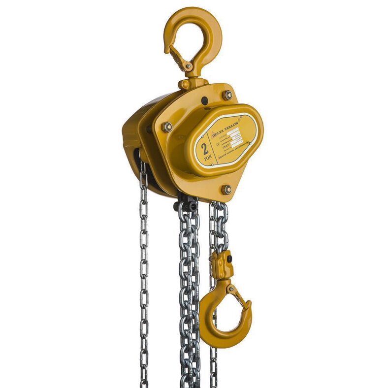 delta yellow spur gear block and tackle 1 t with 10 m lifting height