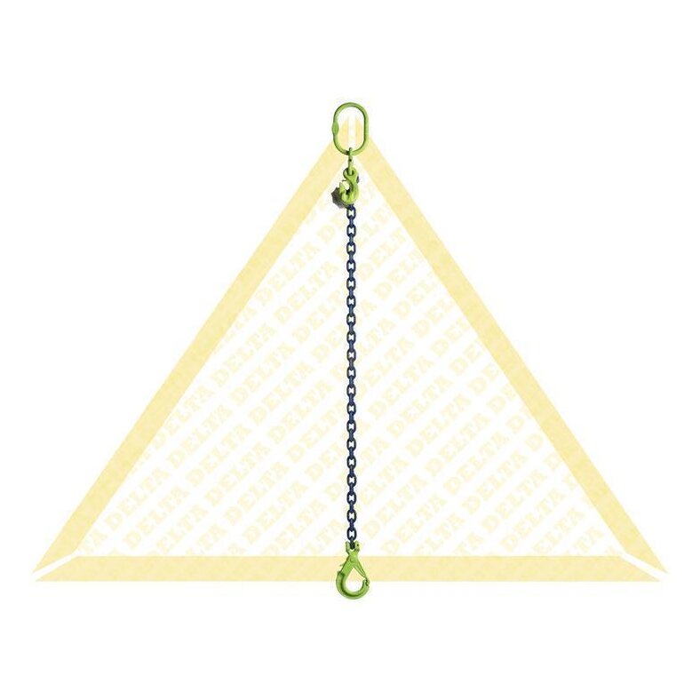 deltalock sling chains with self-locking clevis hooks and shortening hooks 1 strand Grade 100