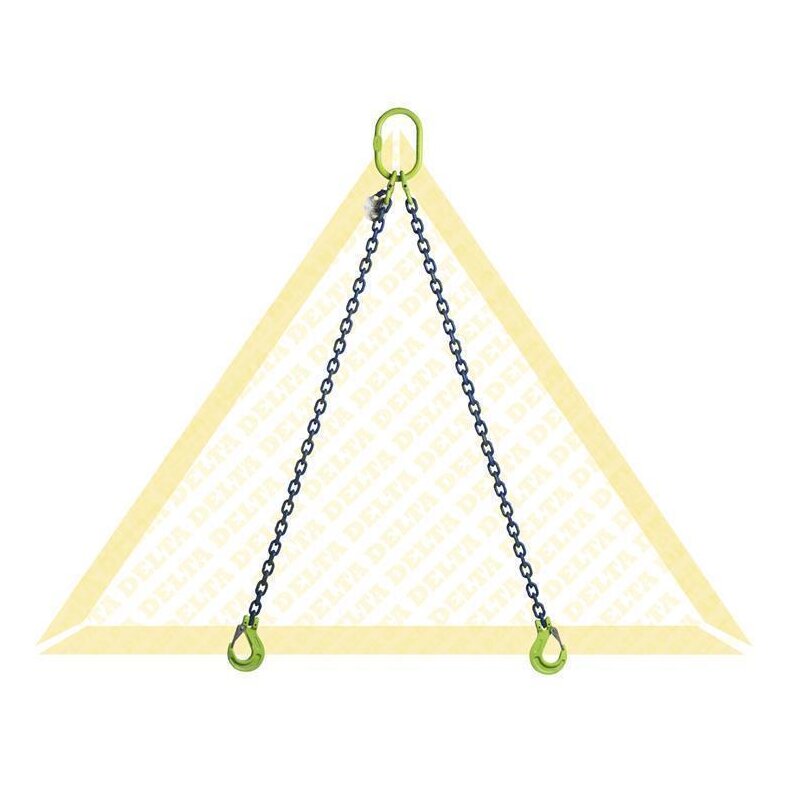 deltalock sling chains 1.4 t with clevis hook with snap lock 2 strand 6 mm / 1 m Grade 100
