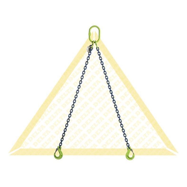 deltalock sling chains 2.5 t with clevis hook with snap lock 2 strand 8 mm / 1 m Grade 100