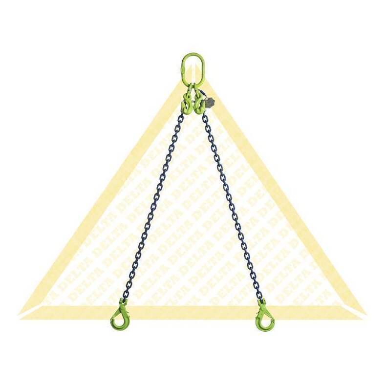 deltalock sling chains with self-locking clevis hooks and shortening hooks 2 strand Grade 100