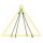 deltalock sling chains 3.75 t with clevis hook with snap-lock and shortening hook 4 strand 8 mm / 4 m Grade 100