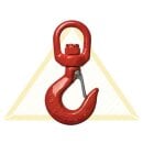 deltalock swivel head eye hook 1.12 t with snap-lock...