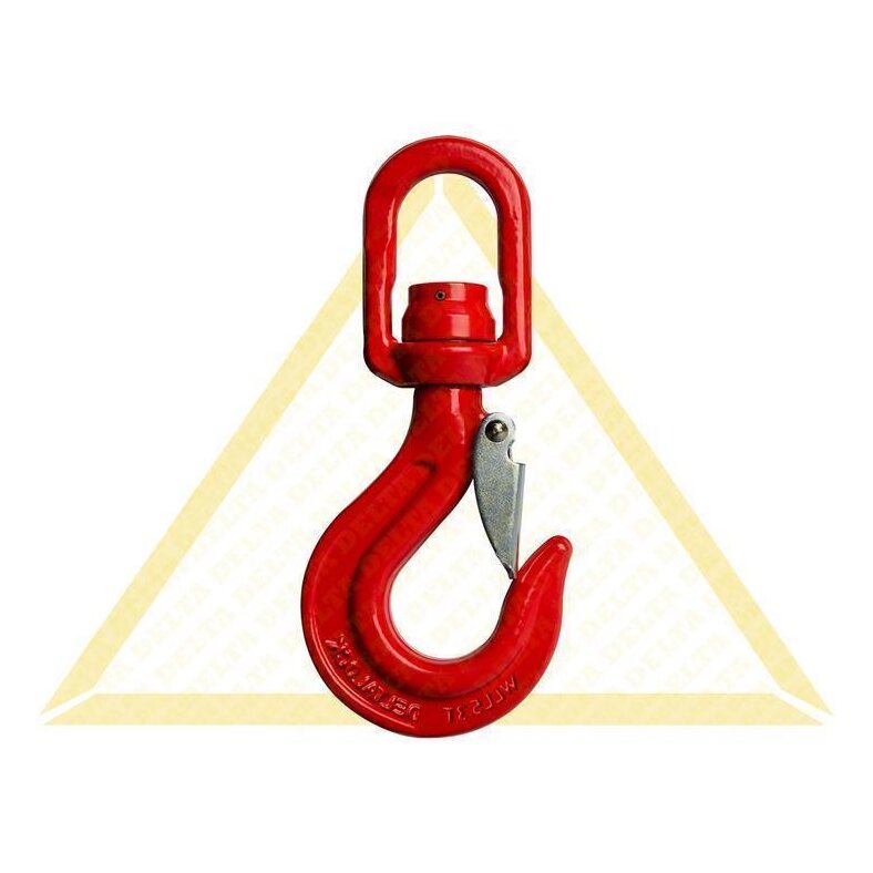 DELTALOCK Drehkopf-Ösenhaken 1.12 t mit Schnapp-verriegelung und Kugellager Grade 80  1,12 t