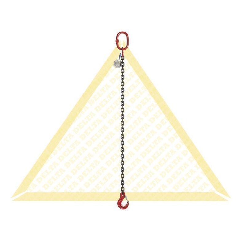 deltalock sling chains 4.25 t with clevis hook with snap lock 1 strand 13 mm / 2 m Grade 80