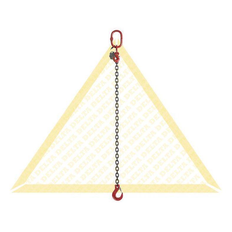 deltalock sling chains with clevis hook with snap-lock and shortening hook 1 strand Grade 80 0.90t-4.25t