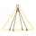 deltalock sling chains 4.75 t with clevis hook with snap-lock 4 strand 10 mm / 1 m Grade 80