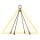 DELTALOCK Anschlagketten 1.7 t mit selbstsichernden Gabelkopfhaken 4 Strang 6 mm / 1 m Grade 80