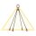 deltalock sling chains 1.7 t with self-locking clevis hooks 4 strand 6 mm / 1 m Grade 80