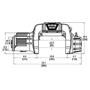 warn winch 9.5cti 9500lb 4.3t 4300kg pulling force steel...