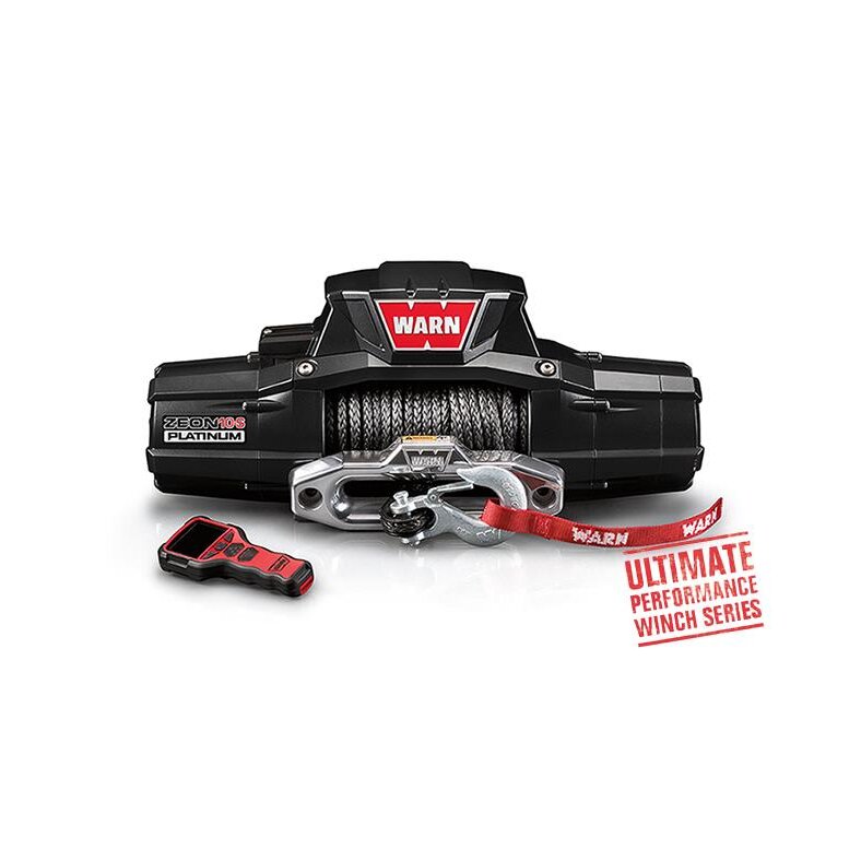 warn winch zeon 10s platinum 10000lb 4.5t 4500 kg pulling force plastic rope 12v
