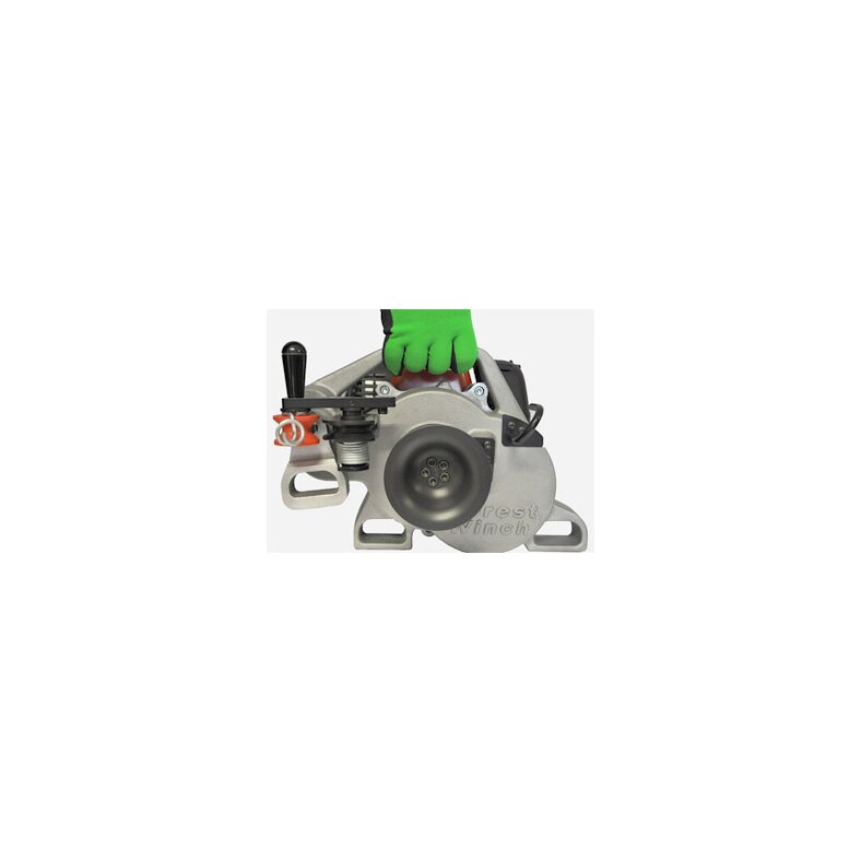DOCMA Spillwinde, Forstseilwinde, Motorwinde VF80 1630 kg Zugkraft mit Kunststoffseil 10mm x 100m und Haken