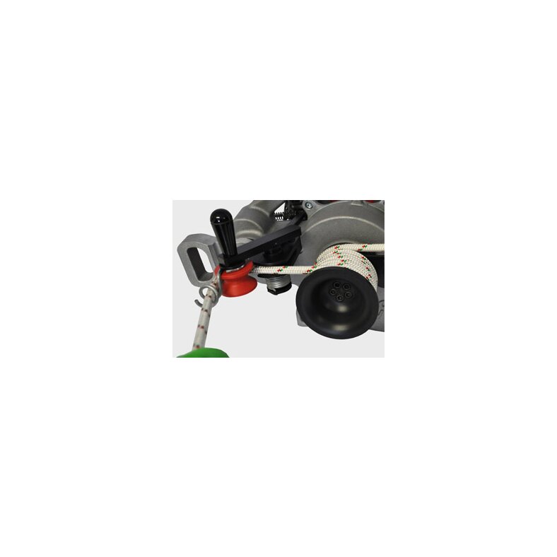 DOCMA Spillwinde, Forstseilwinde, Motorwinde VF80 1630 kg Zugkraft mit Kunststoffseil 10mm x 100m und Haken