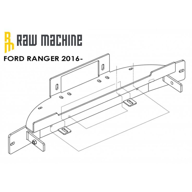 Seilwinden Anbausatz Ford Ranger 2016-