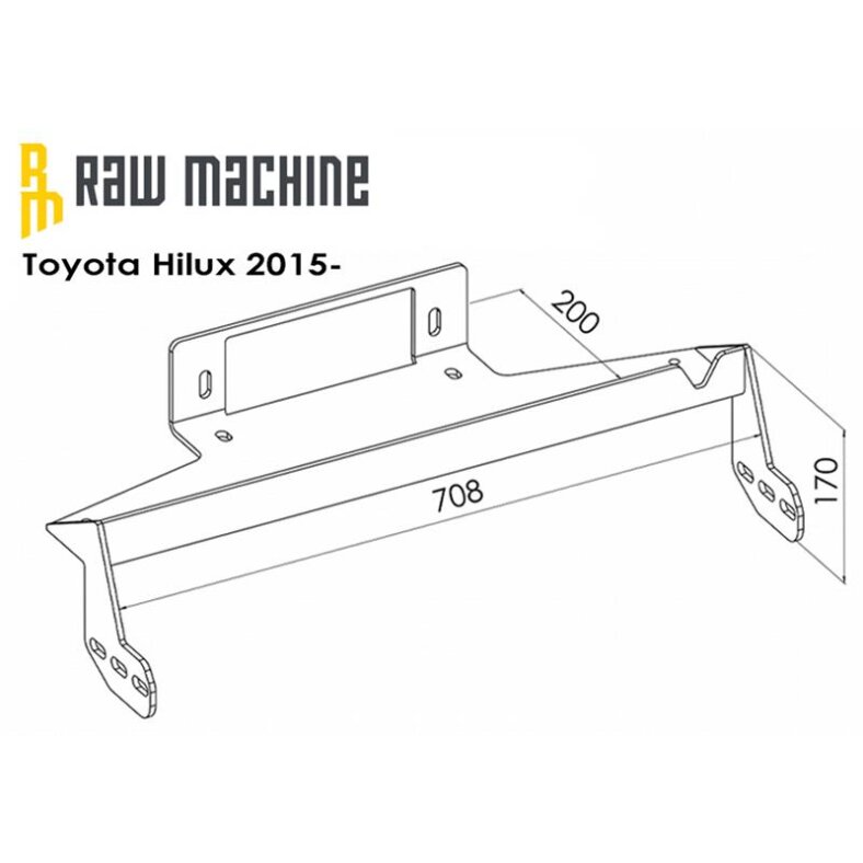 Seilwinden Anbausatz Toyota Hilux 2015-2018  200mm
