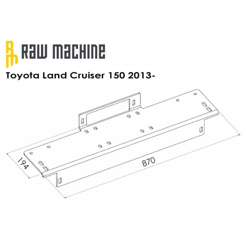 Winch attachment kit Toyota Land Cruiser 150 2013-2017