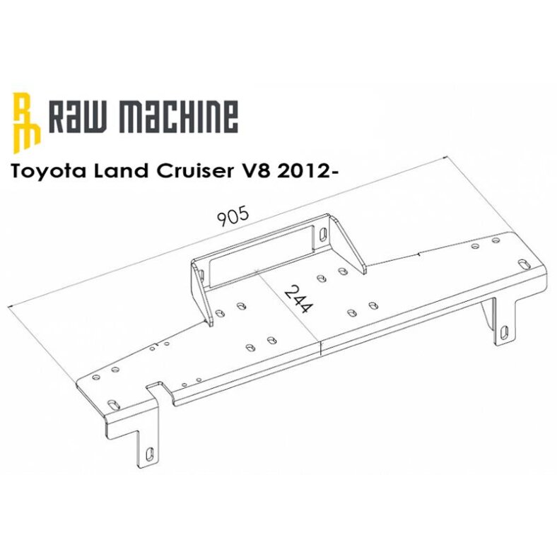 Seilwinden Anbausatz Toyota Land Cruiser V8 2012-