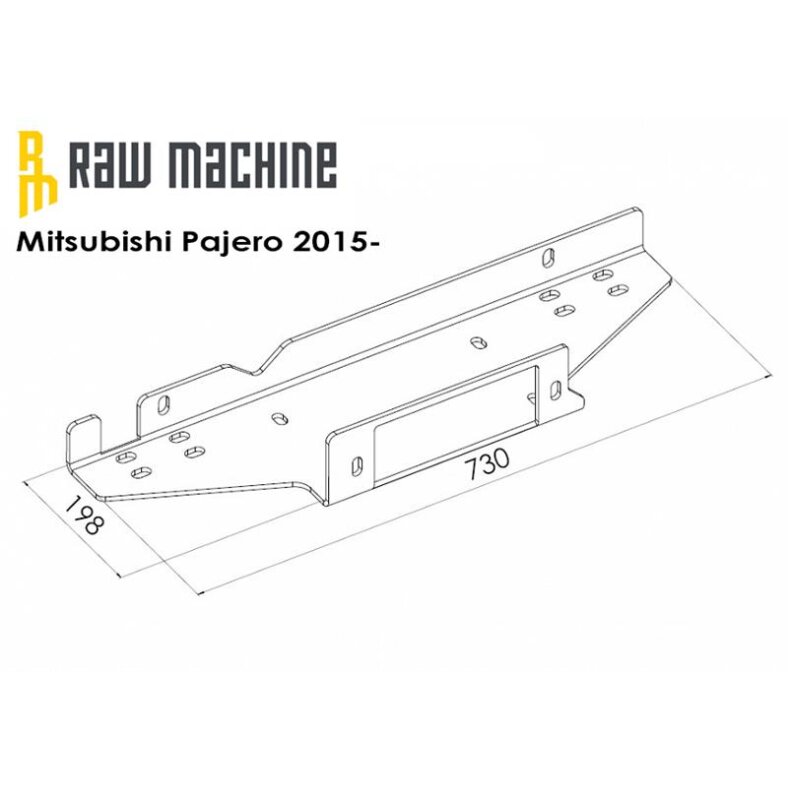 Winch attachment kit Mitsubishi Pajero 2015-