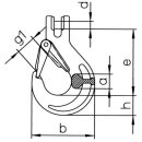 khsw dome hook g10 1.4t-19.0t with forged safety latch