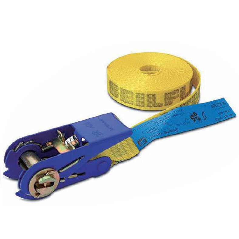 1-piece ratchet lashing strap 25 mm strap width 500 kg 7 m length