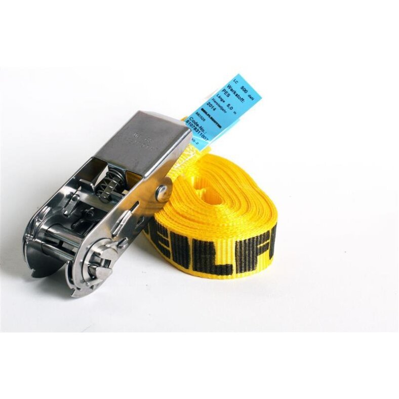 Seilflechter Edelstahl Ratschen-Spanngurt Zurrgurt rostfrei 25 mm 500 kg 5 m Lnge