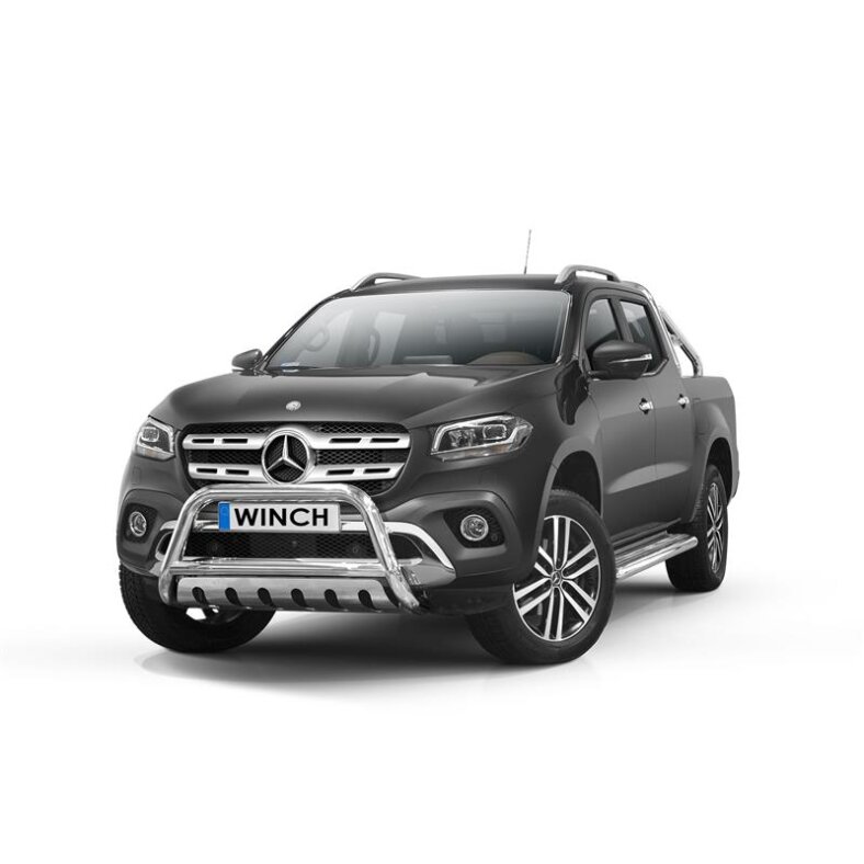 Front guard with fender Mercedes X-Class (2017-) polished