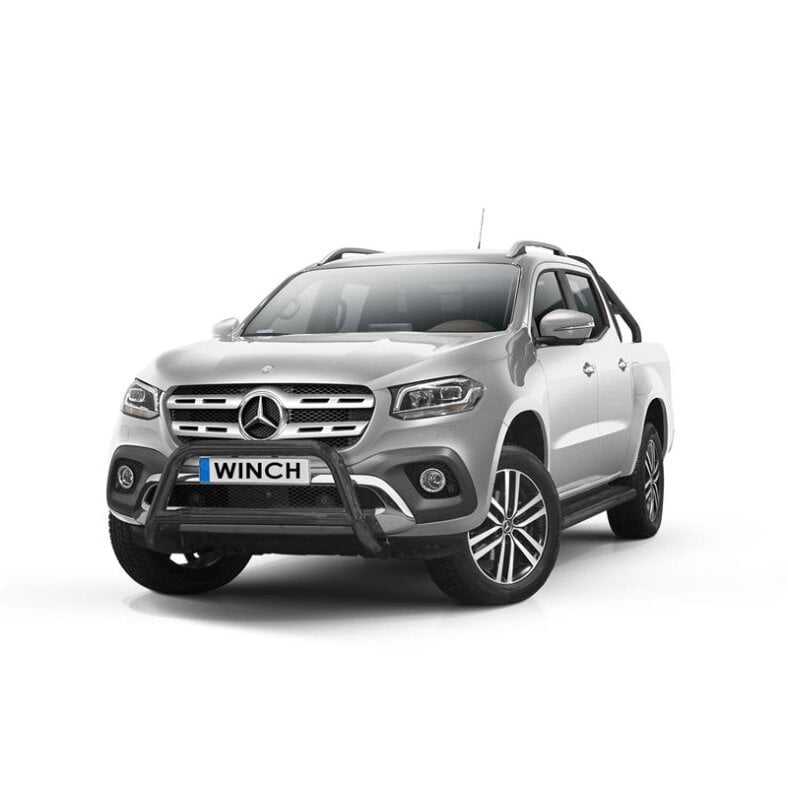 Front guard with crossbar Mercedes X-Class (2017-) black