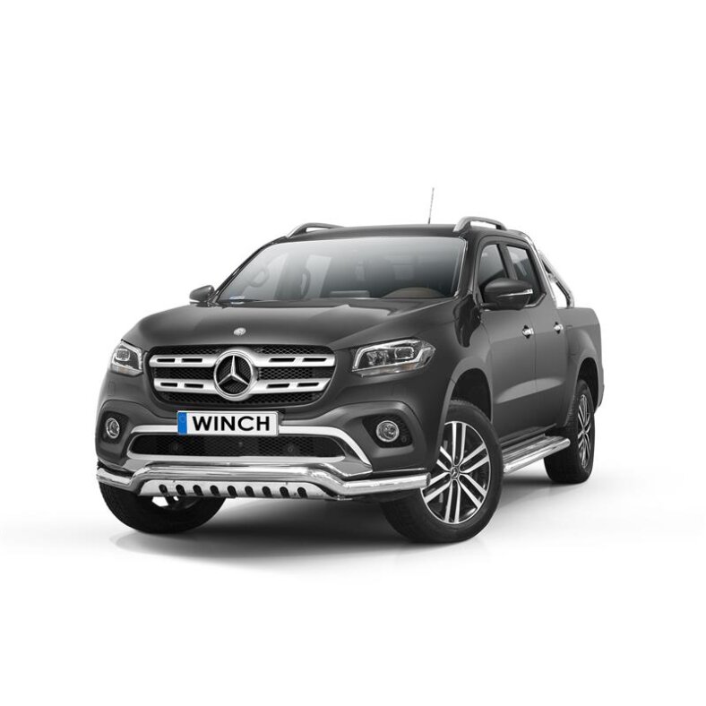 Front guard with fender type 2 Mercedes X-Class (2017-) polished