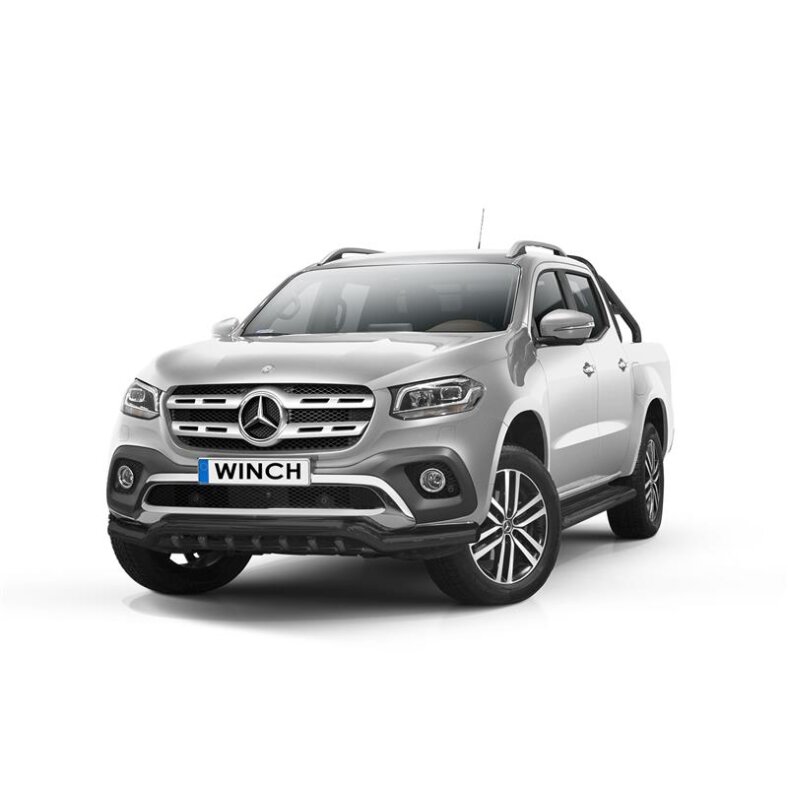 Frontschutzbügel mit Schutzblech Typ 2 Mercedes X-Klasse (2017-) schwarz