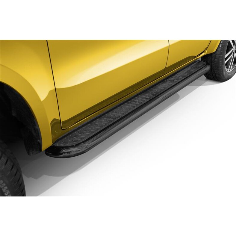 Running boards with checker plate Typ00 Mercedes X-Class (2017-) black