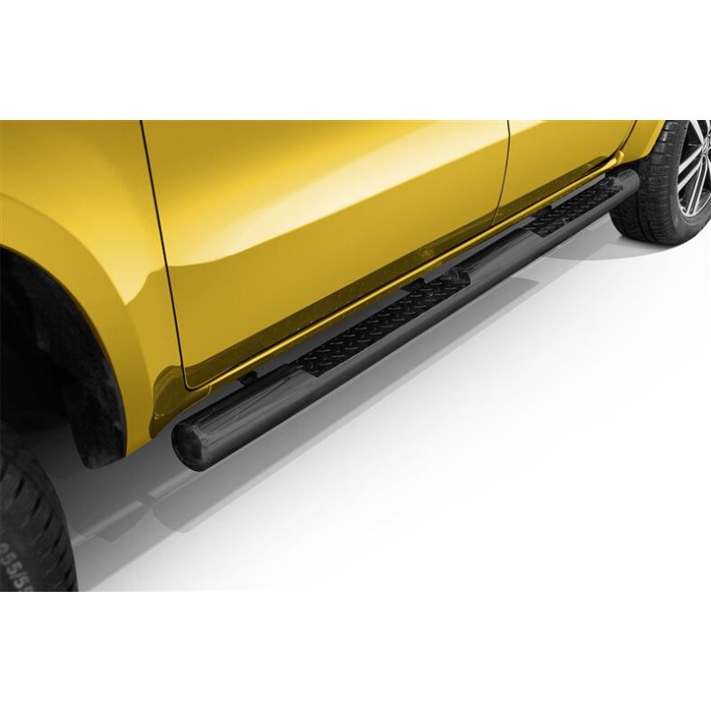Running boards with checker plate type11 Mercedes X-Class (2017-) black
