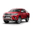 Front guard with grill Toyota Hilux (2015-) polished