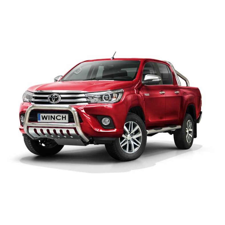 Front guard with fender Toyota Hilux (2015-) polished