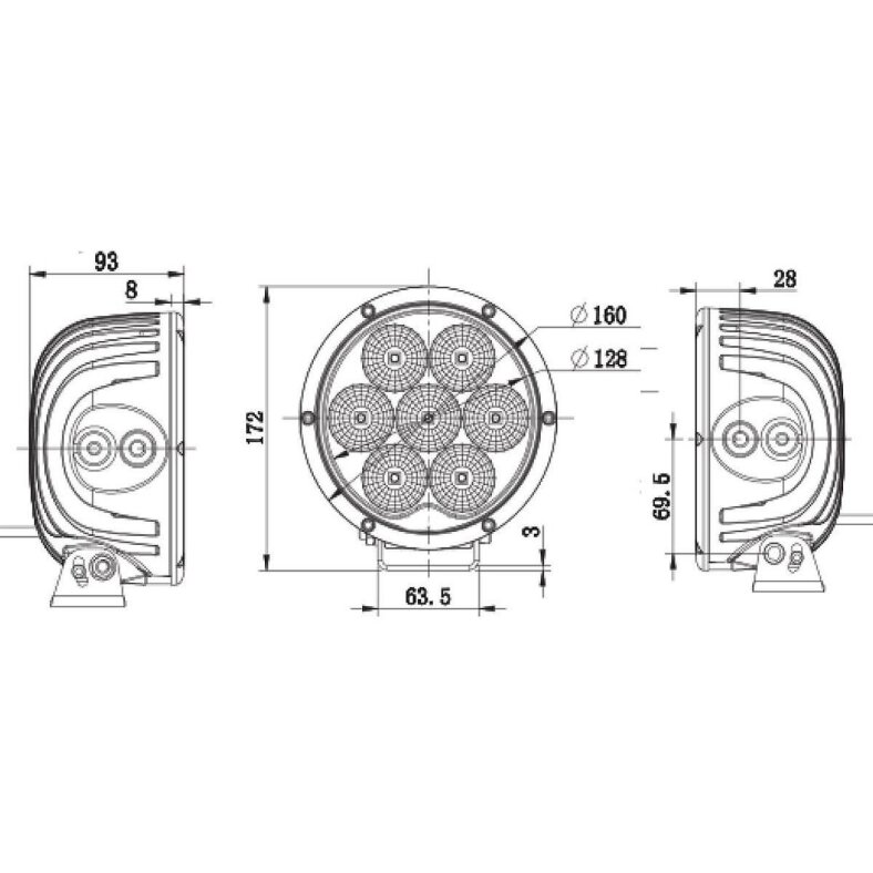 LED UltraLux Fernscheinwerfer DL009-C Kombo 10+ 60 ECE