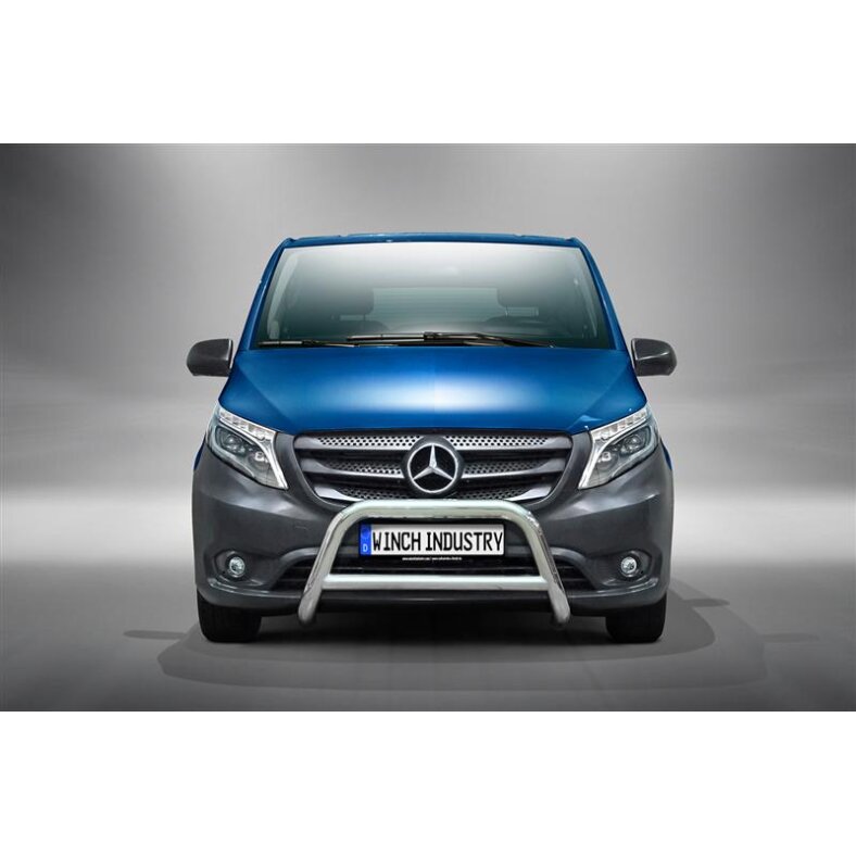 Front guard with crossbar Mercedes Vito (2014-2020) polished
