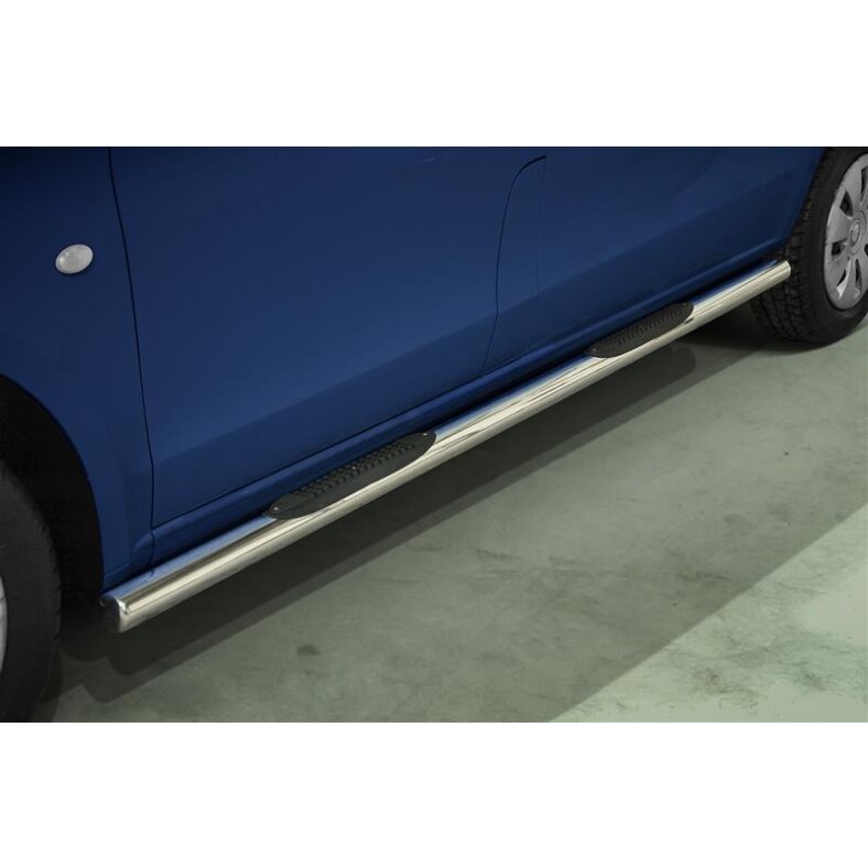 Running boards with plastic treads Mercedes Vito (2014-) polished