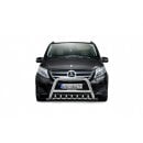 Front guard with grill Mercedes V-Class (2014-) polished