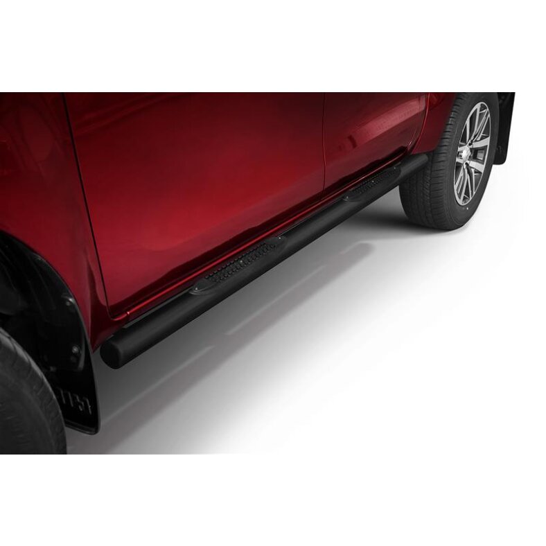 Running boards with plastic treads Toyota Hilux (2015-) black