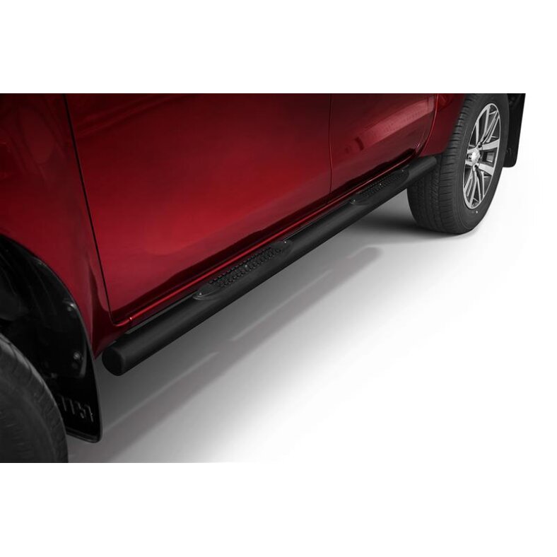 Running boards with plastic treads Toyota Hilux (2015-) black