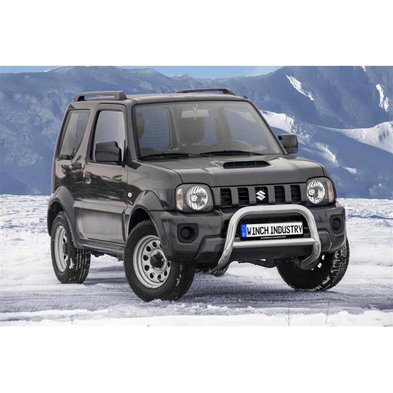 Front guard with crossbar Suzuki Jimny (2012-) polished