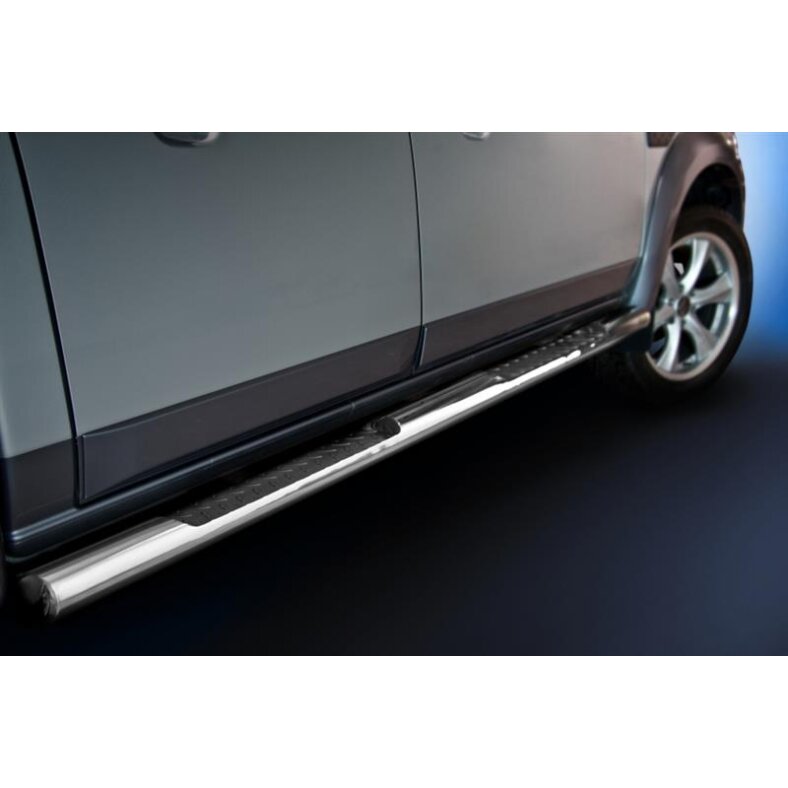 Trittbretter mit Riffelblech Typ01 Ford Ranger (2012-2016-) poliert