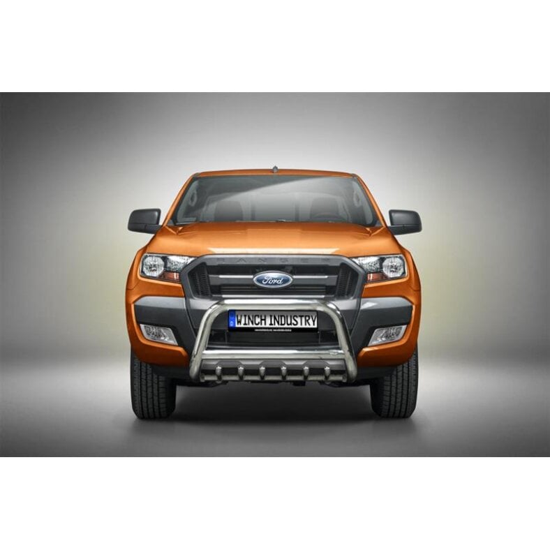 Frontschutzbügel mit Grill Ford Ranger (2012-2019) poliert