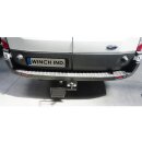 Universal running board left mountable to trailer hitch