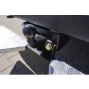 Universal running board mountable to trailer hitch